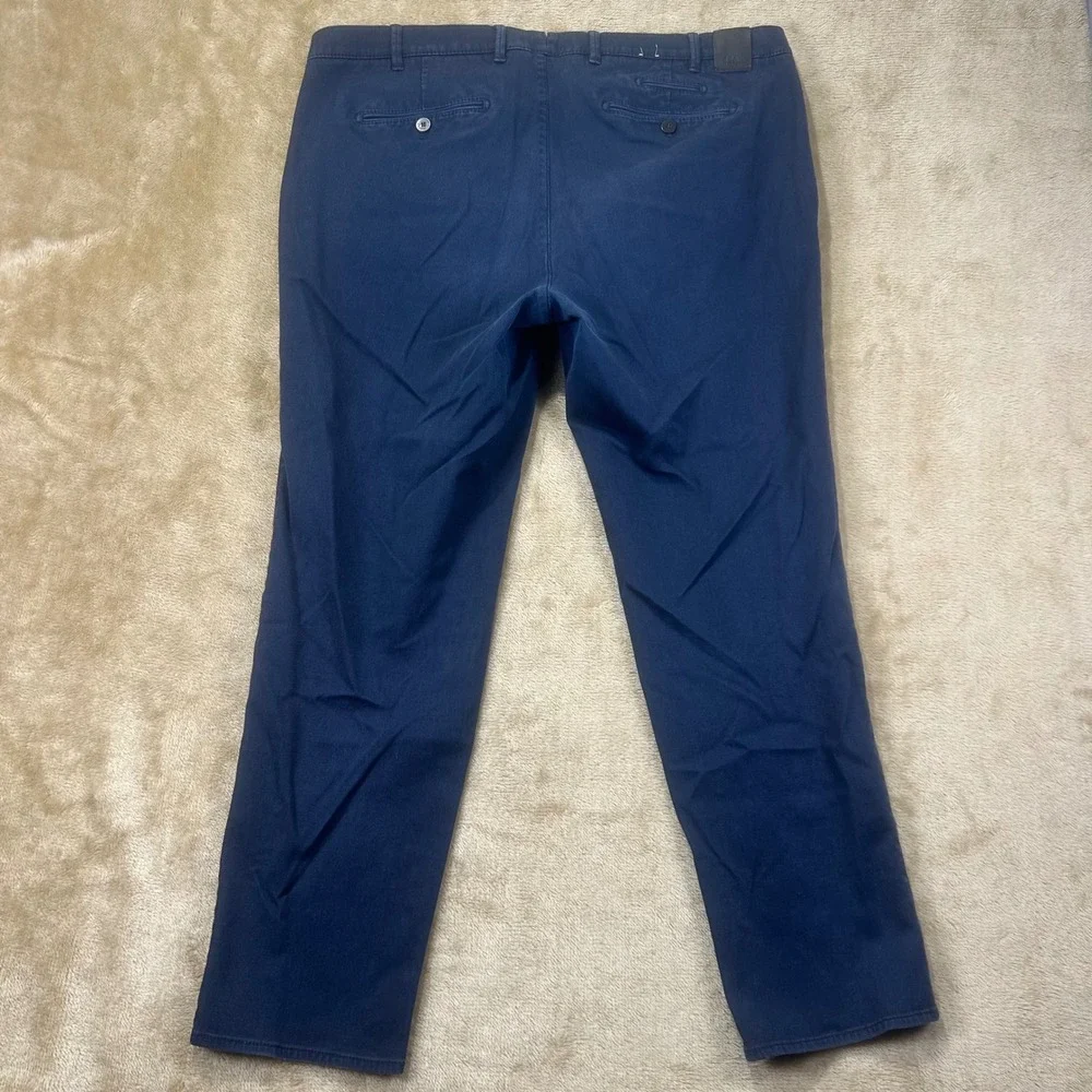 Brax Style Fabio In Mens Navy Blue‎ Cotton Lyocell Chino Pants Preppy Casual